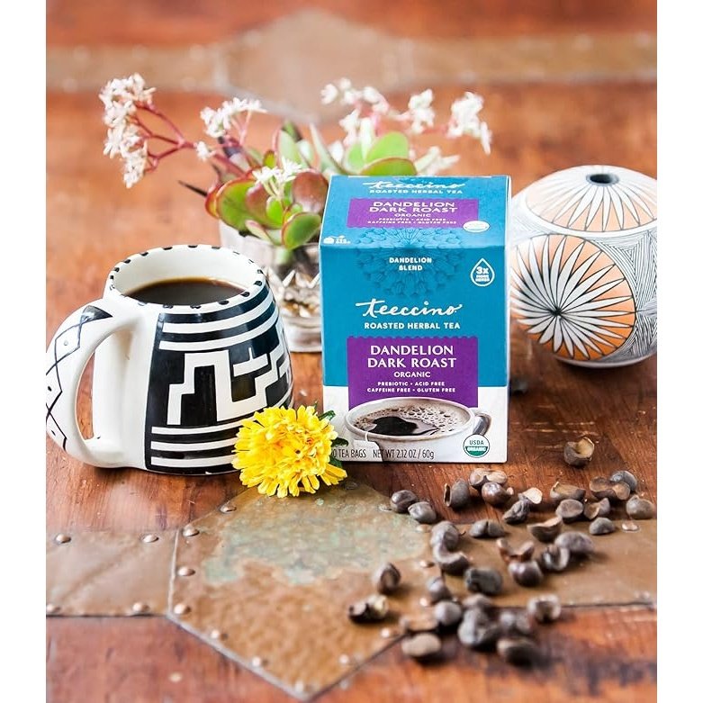 Teeccino Herbal Org Dandelion DarkRoast x 25 Tea Bags