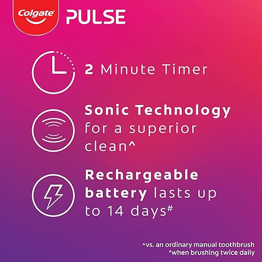 Colgate Electric Toothbrush Series 2 Pulse Deep Clean & Sensitive Black