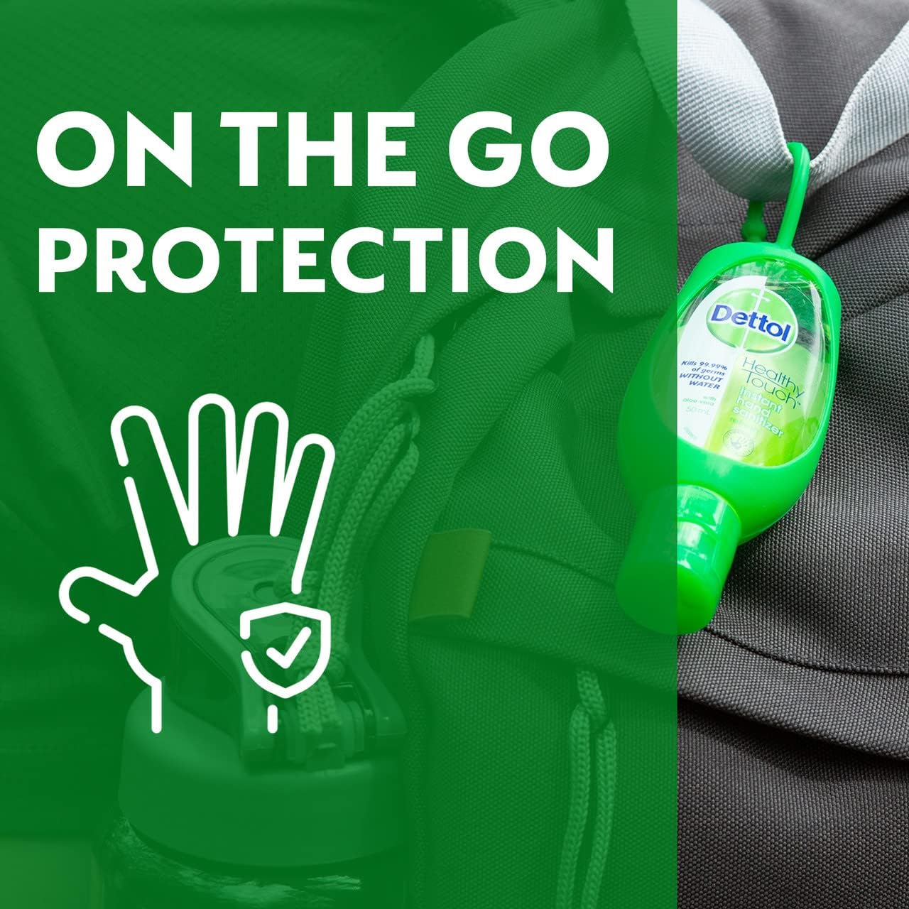 Dettol Instant Hand Sanitiser Refresh Green Clip 50ml
