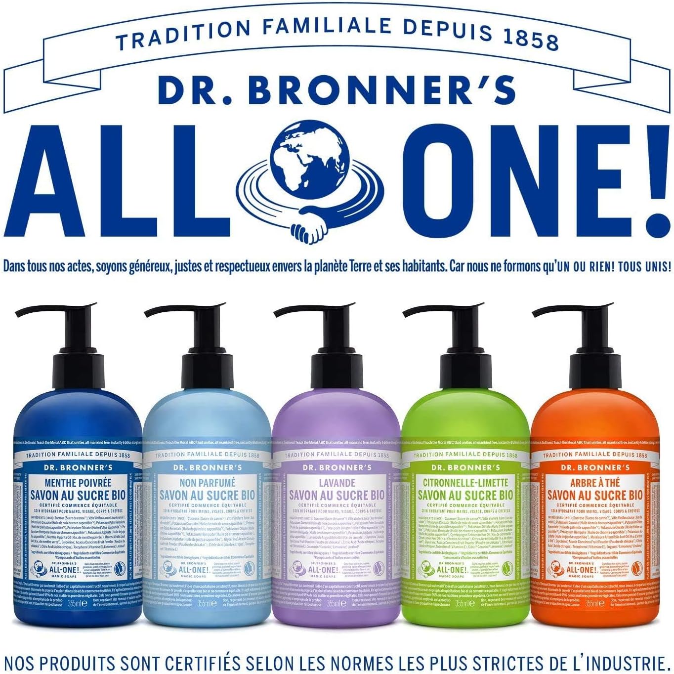 Dr. Bronner's Organic Sugar Soap 4-in-1 Unscented (Baby) (pump) 355ml