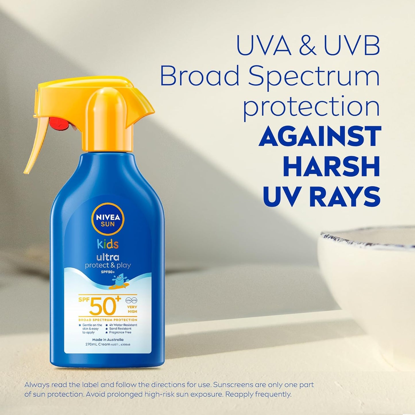 Nivea Sun Kids Ultra Protect & Play Sunscreen SPF50+ 270ml