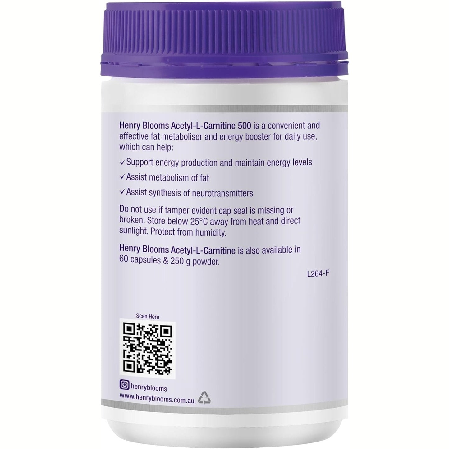 Henry Blooms Acetyl-L -Carnitine 500 180c