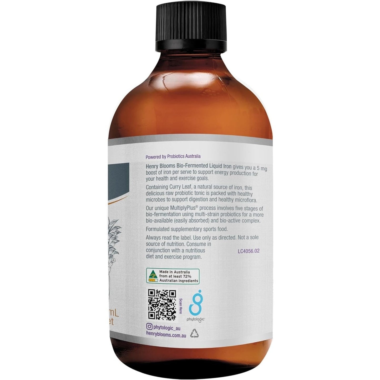Henry Blooms Bio-Fermented Liquid Iron Concentrate 500ml