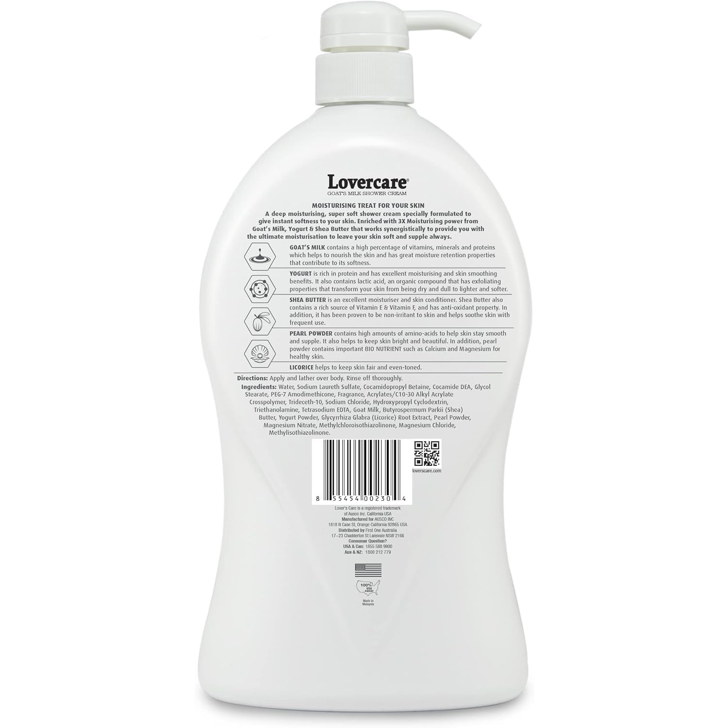 Lovercare Goat's Milk Shower Cream Pearl Powder 1.2 L