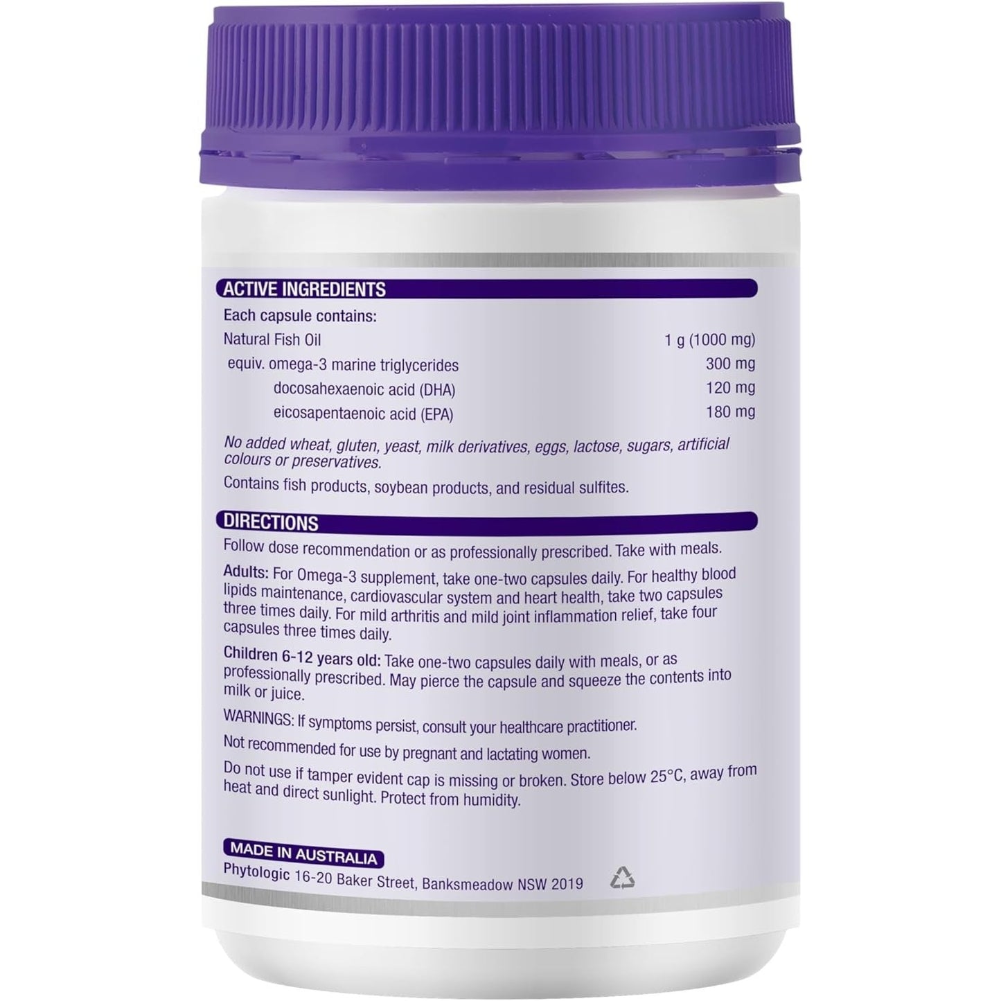 Henry Blooms Odourless Natural Fish Oil 1000 400c