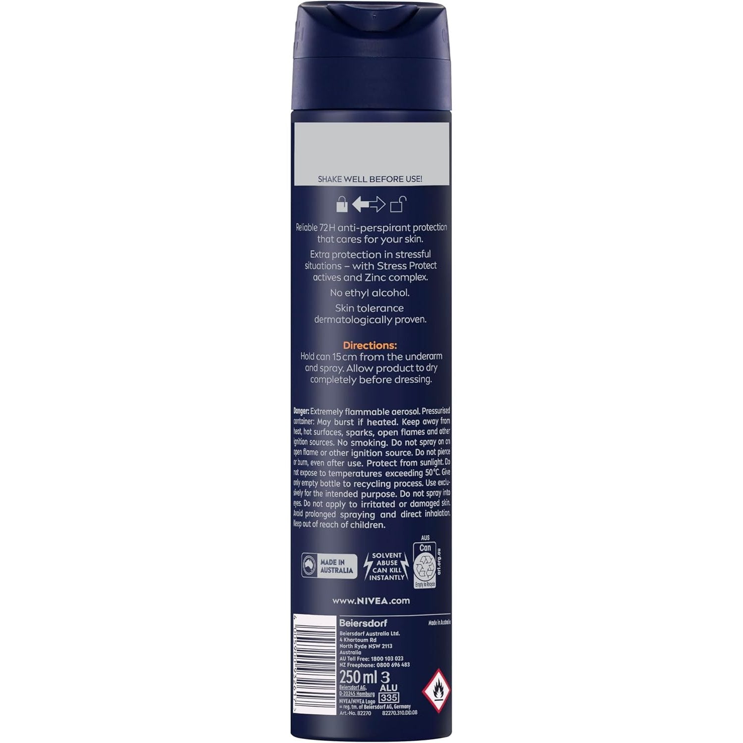 NIVEA MEN Intense Protection Strength Anti-Perspirant Aerosol 250mL