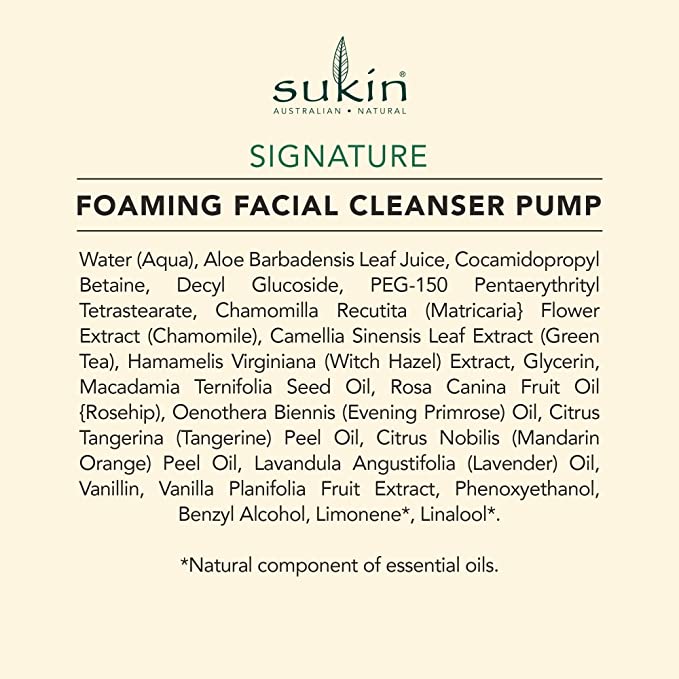Sukin Foaming Facial Cleanser Pump 125ml
