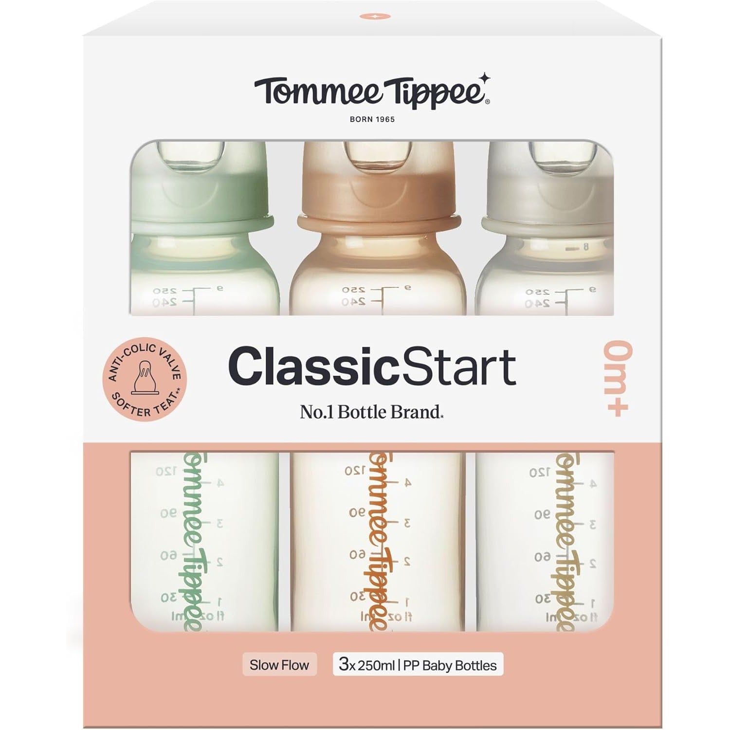 Tommee Tippee Classic Start Bottle 250ml 3 Pack
