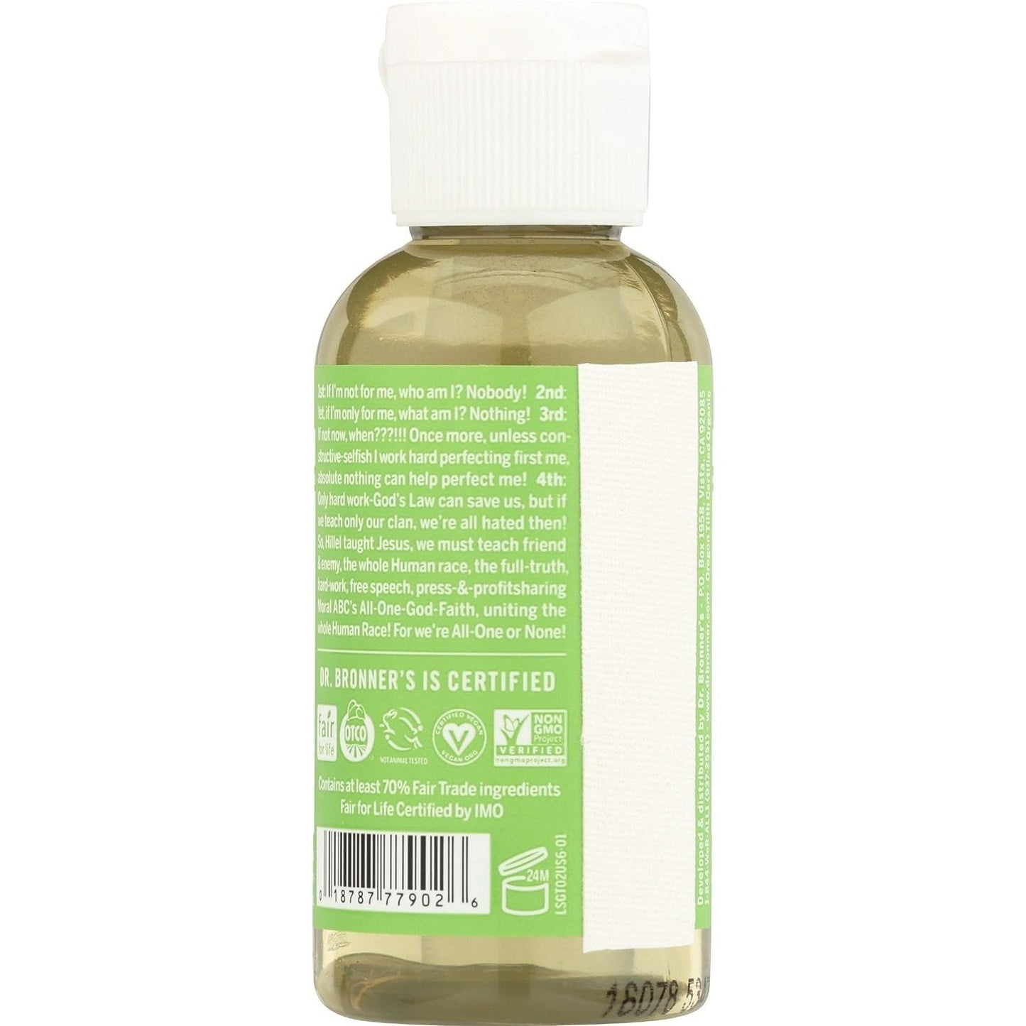 Dr. Bronner's Pure-Castile Soap Liquid (Hemp 18-in-1) Green Tea 59ml