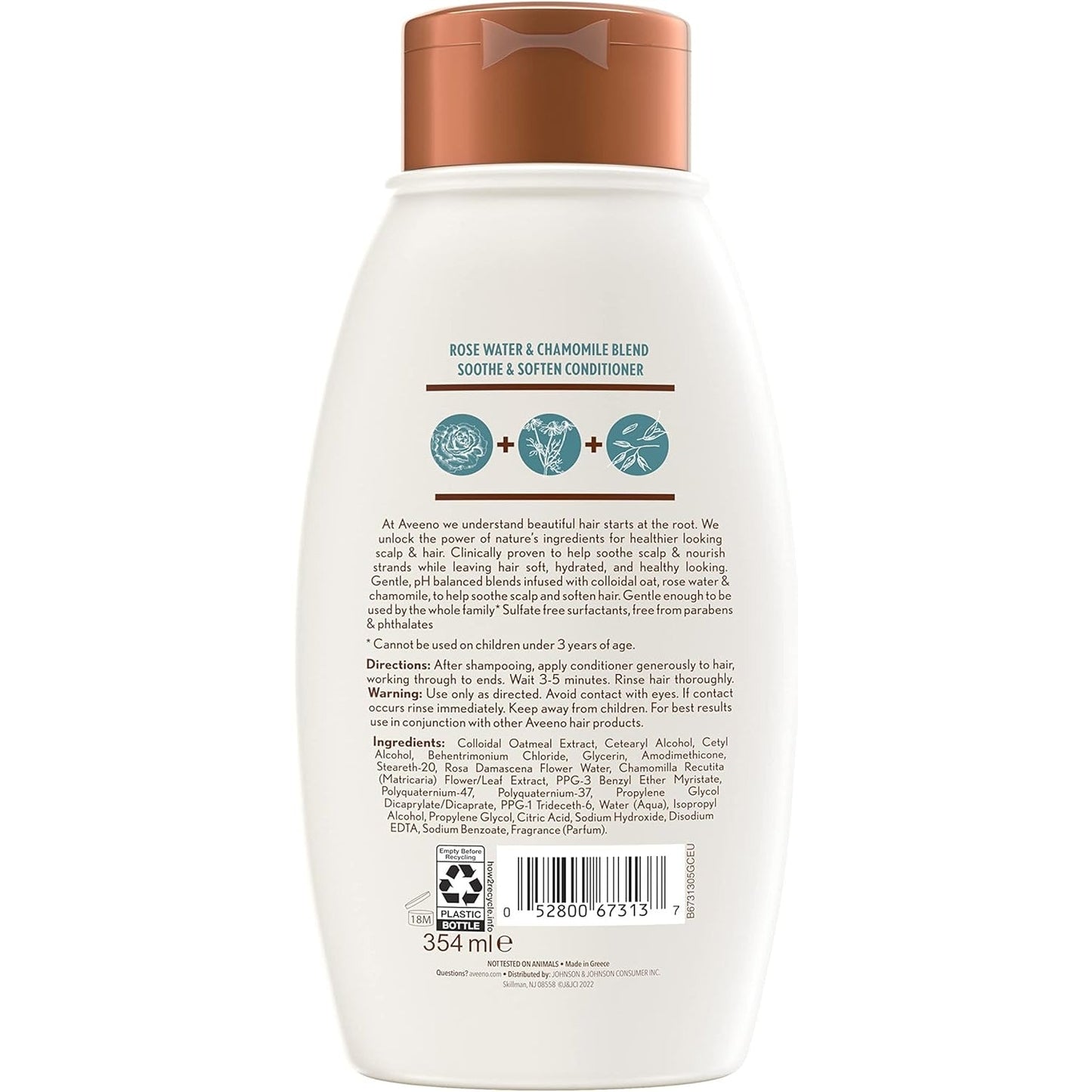 Aveeno Rose Water & Chamomile Conditioner 354ml