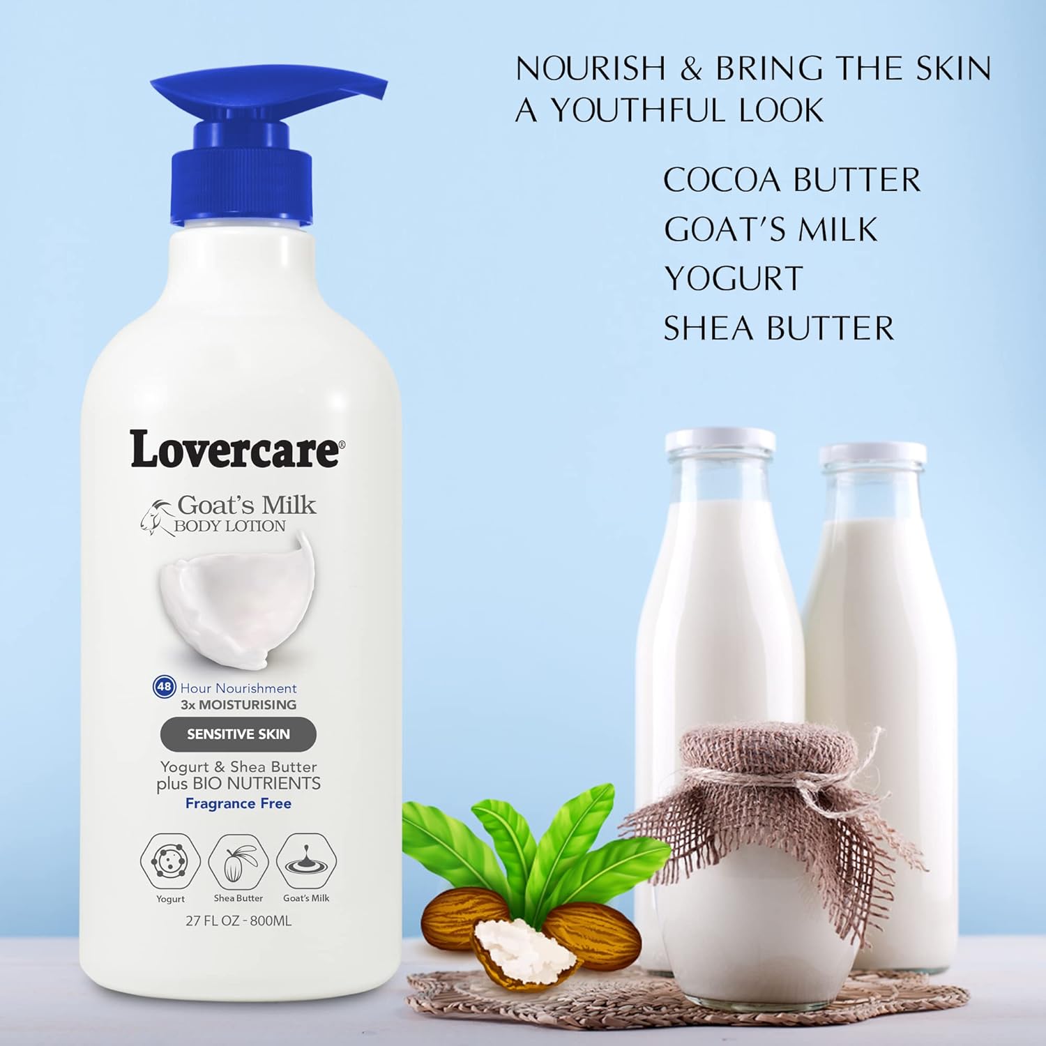 Lovercare Goat's Milk Body Lotion Sensitive Skin 800ml
