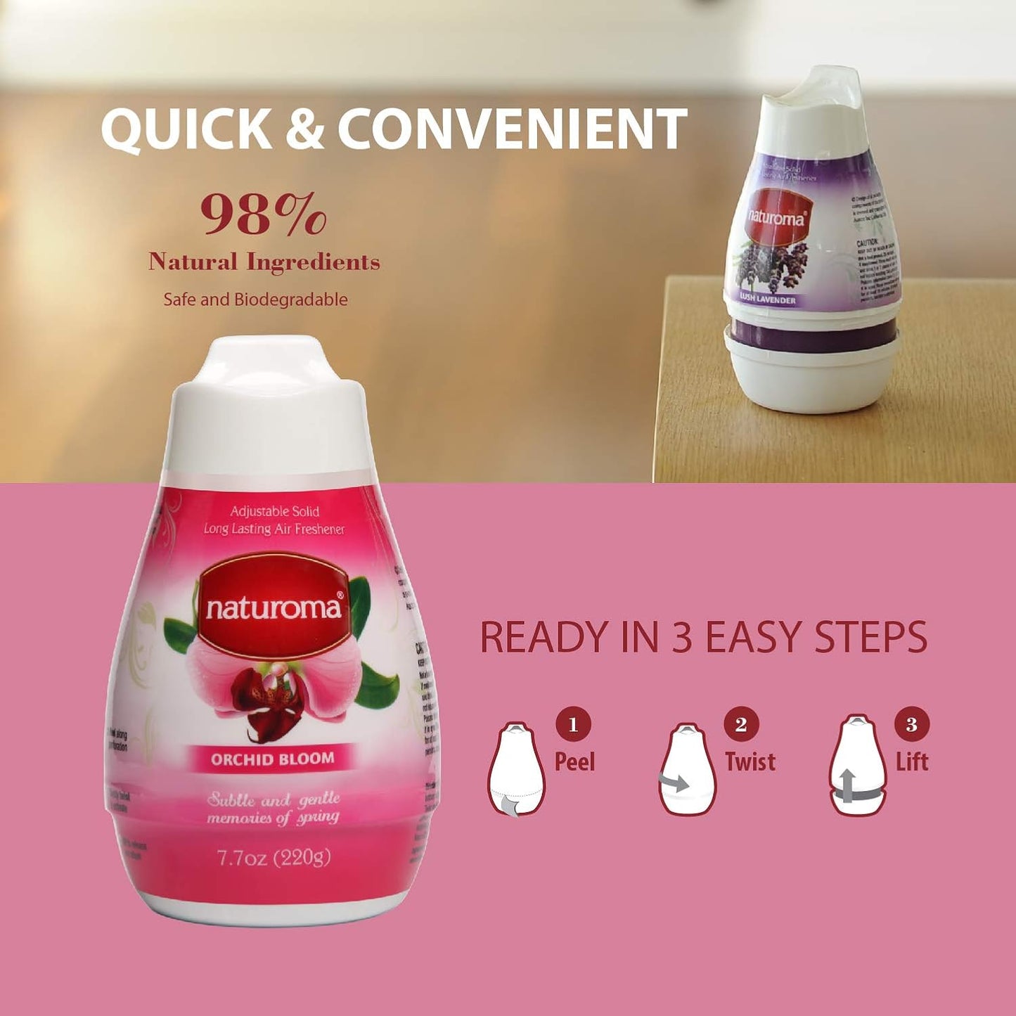 Naturoma Air Freshner Solid Gel Orchid Bloom 220g