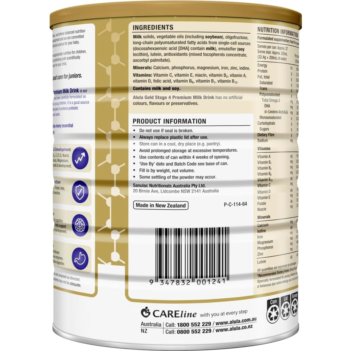 Alula S-26 GOLD Stage 4 Junior Milk Drink 900g