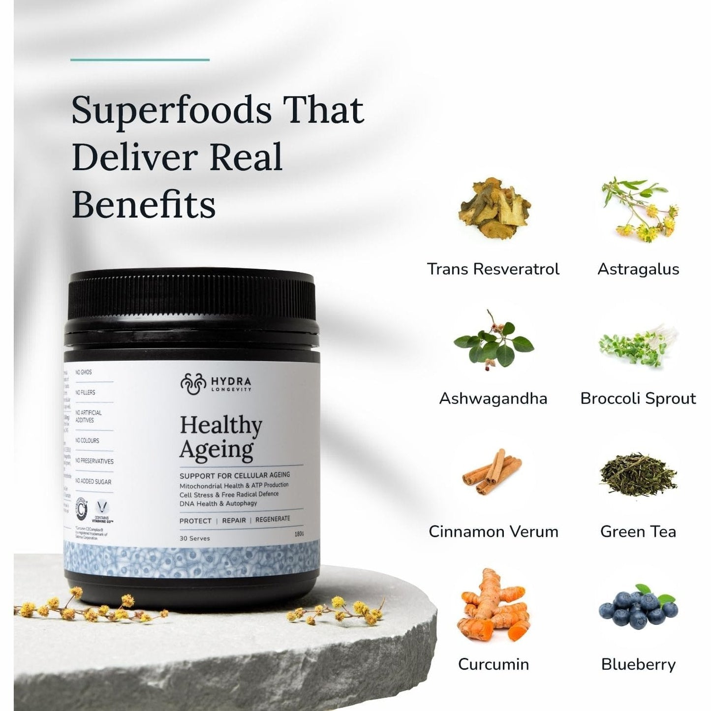 Hydra Longevity Healthy Ageing 180g