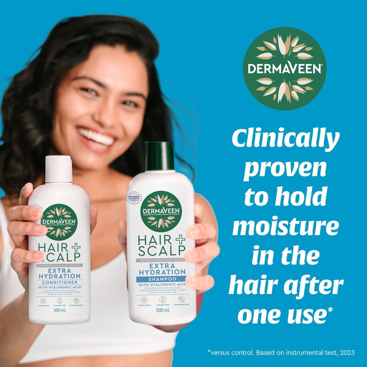 DermaVeen Hair + Scalp Extra Hydration Shampoo 500ml