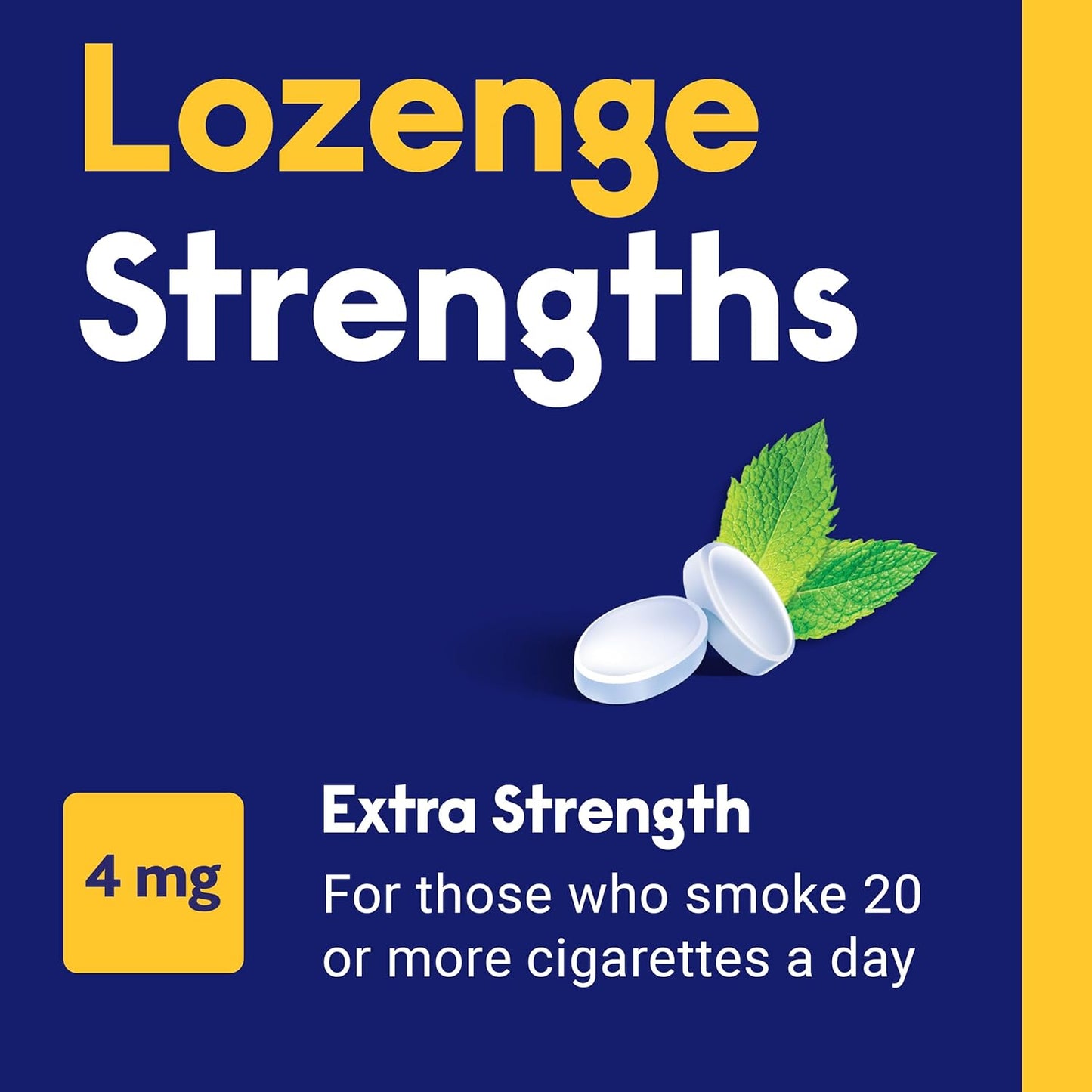 Nicabate Mini Lozenges Nicotine 4mg Extra Strength Mint 60 Lozenges
