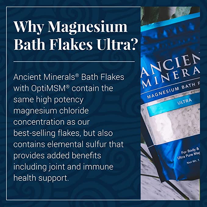 Ancient Minerals Magnesium Bath Flakes Ultra (With Msm) 750g