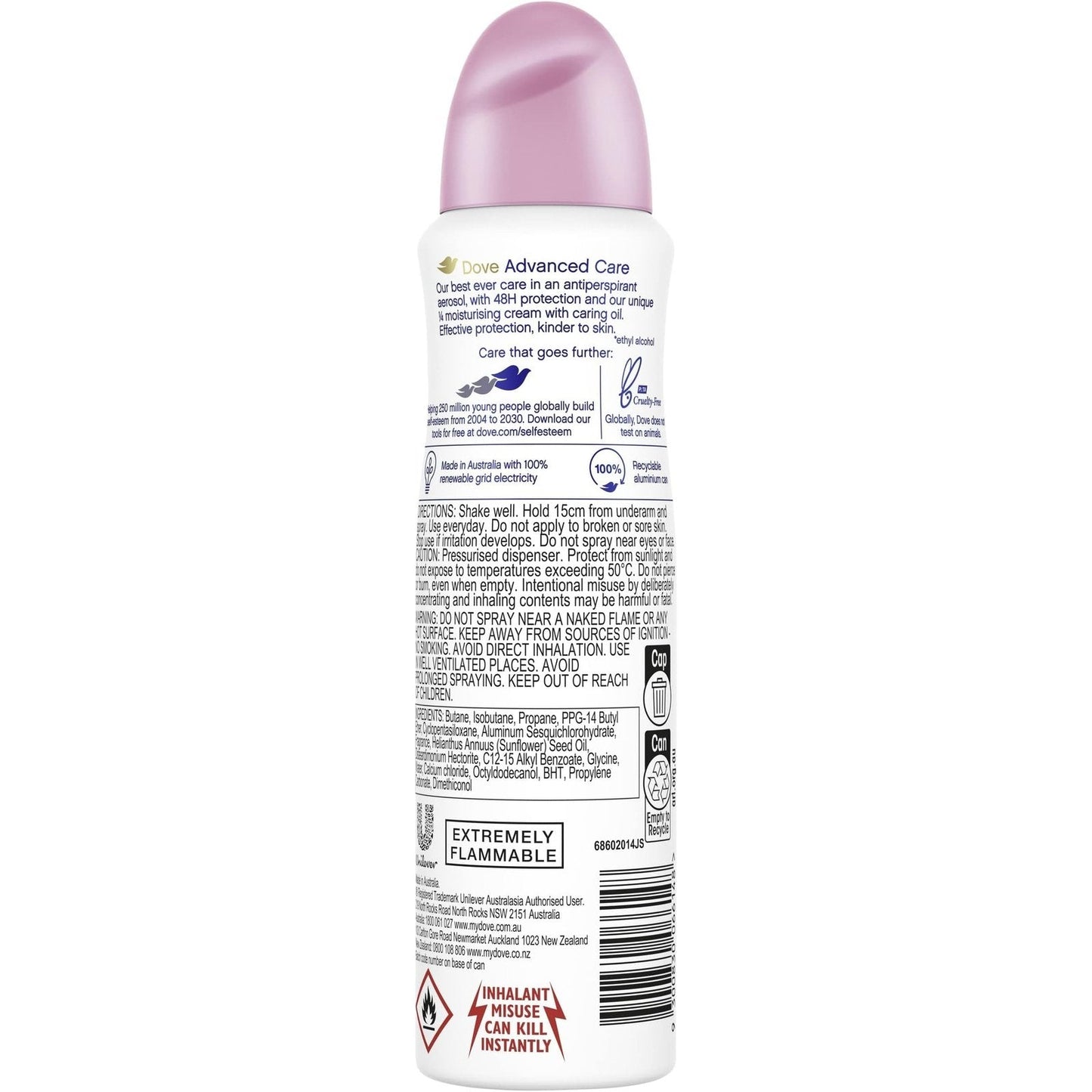 Dove Advanced Care Antiperspirant Aerosol Deodorant Go Fresh Pomegranate & Lemon Verbena 150ml