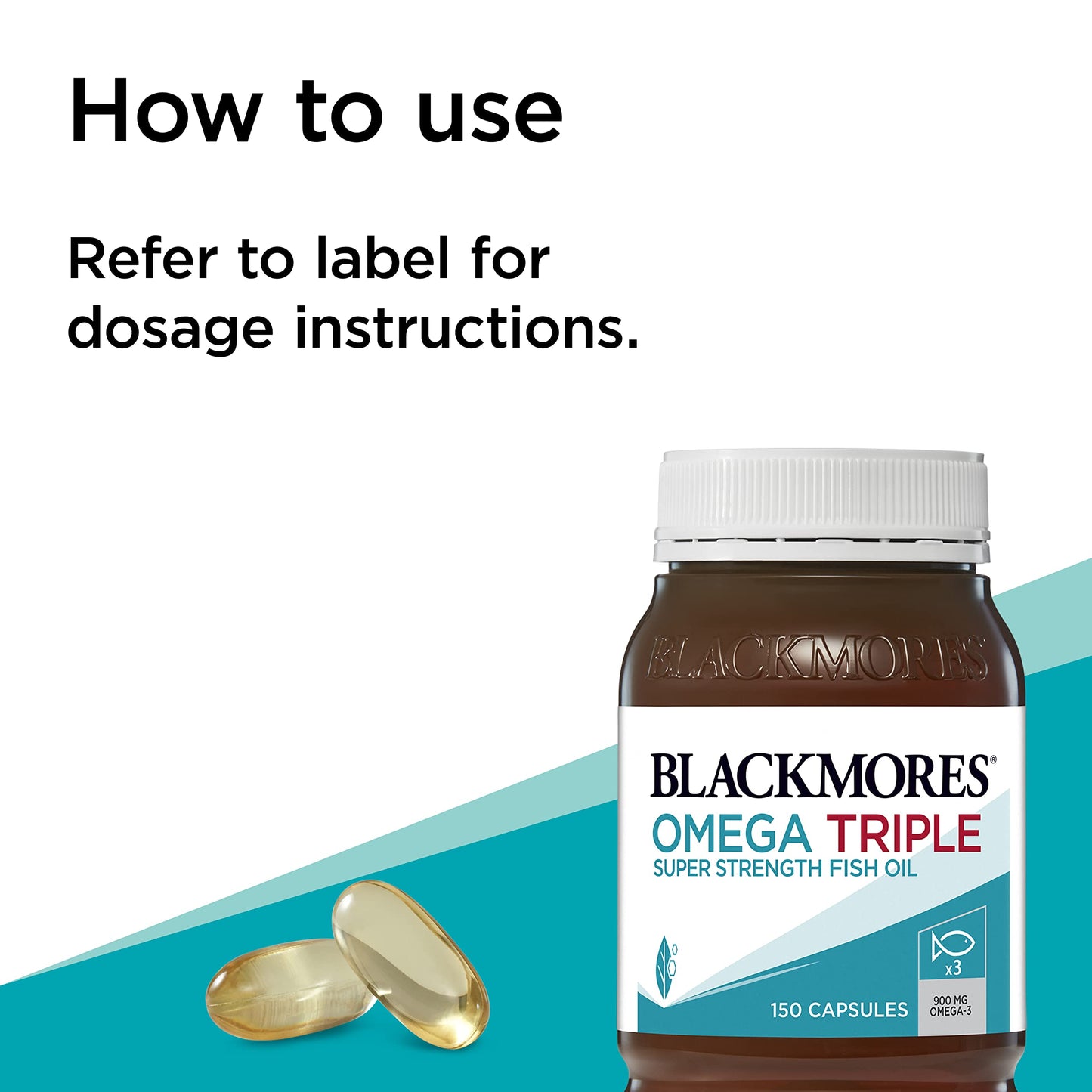 Blackmores Omega Triple Concentrated Fish Oil 150 Capsules