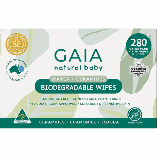 GAIA Biodegradable Water Wipes 280pk
