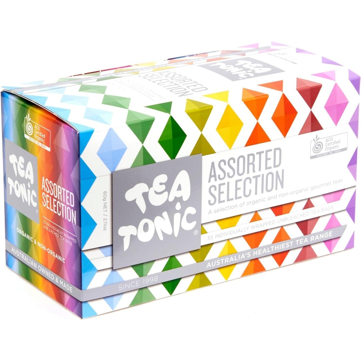 Tea Tonic Organic Assorted Sampler Tea Bags x 33 Tea Bags