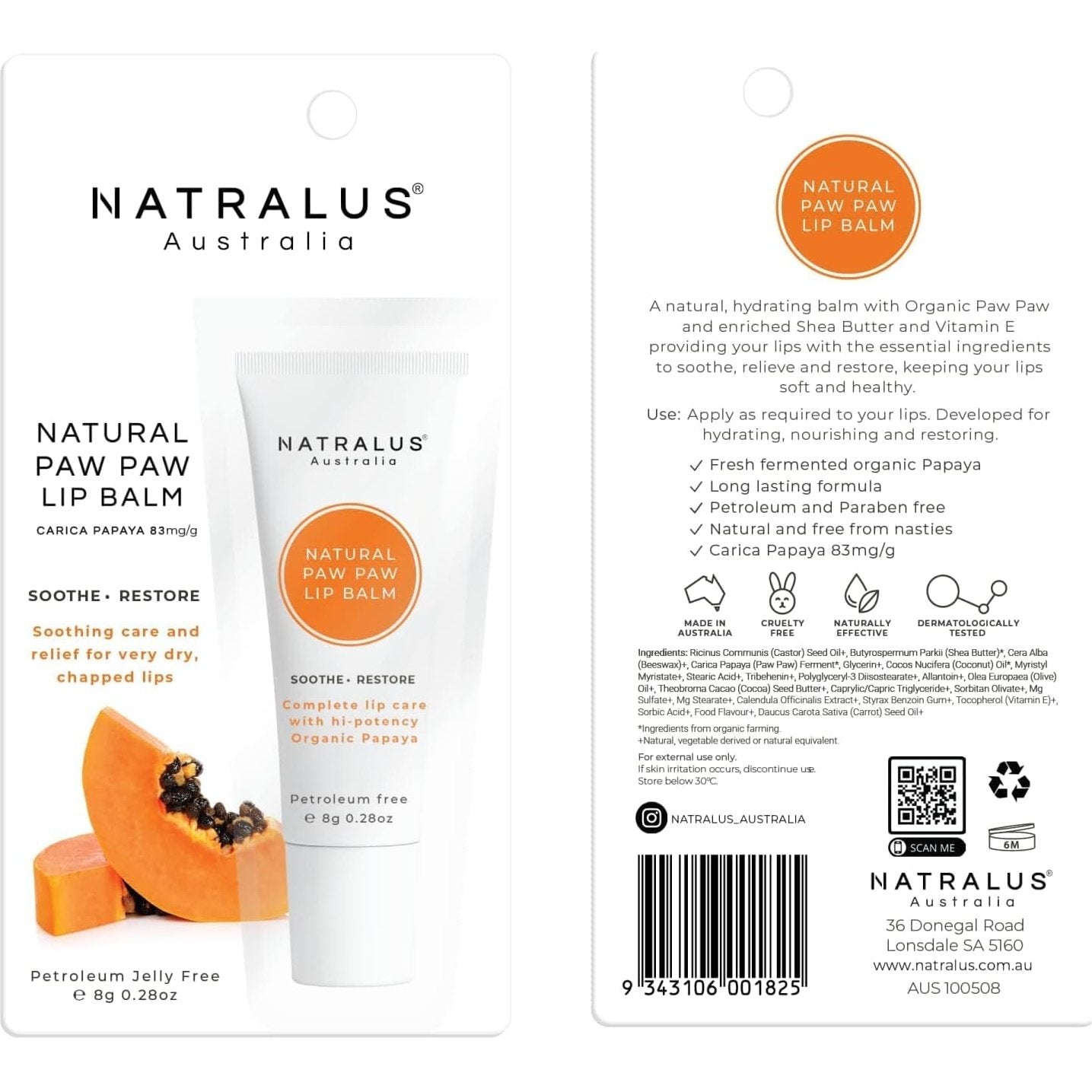 Natralus Natural Paw Paw Balm 25g
