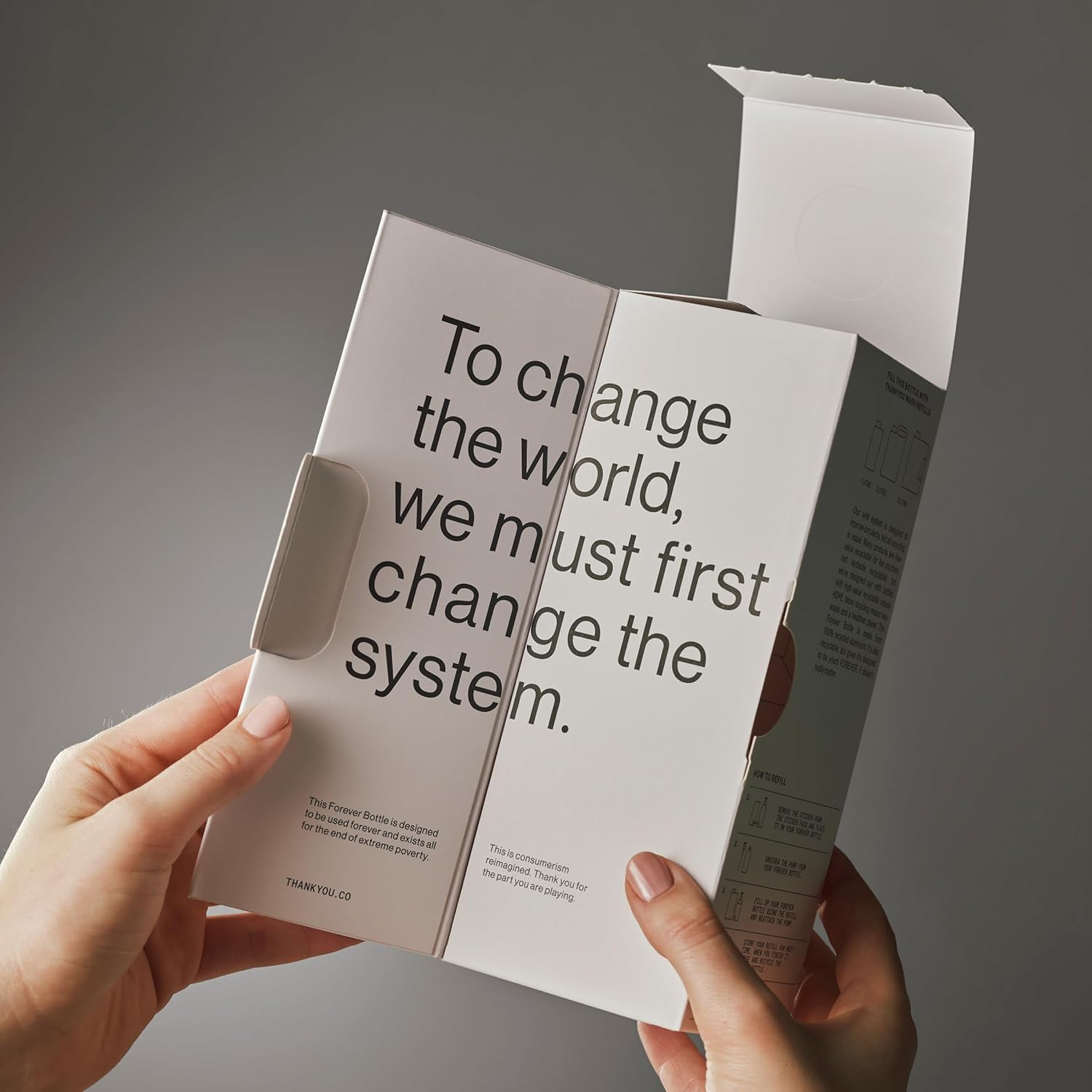 Thankyou Forever Bottle White Aluminium 500mL