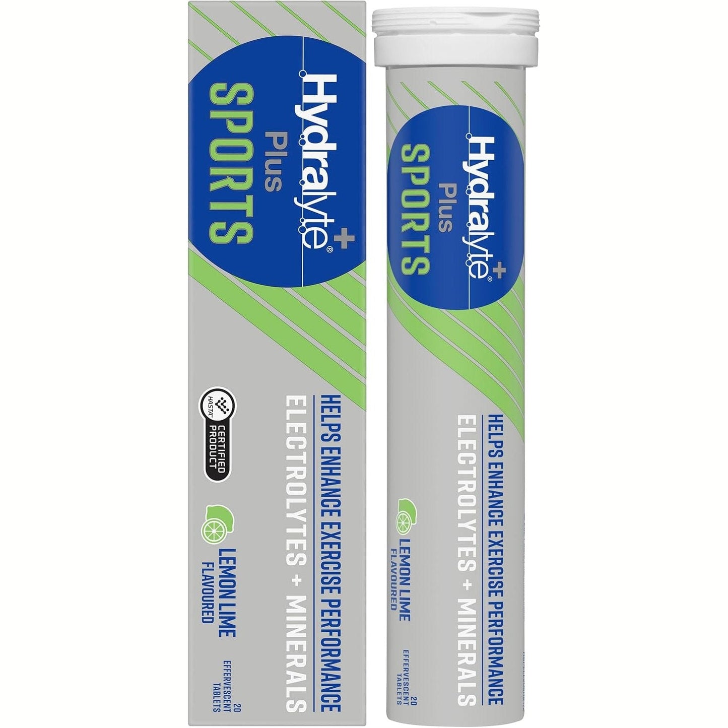 Hydralyte Plus Sport Effervescent Lemon Lime 20 Tablet