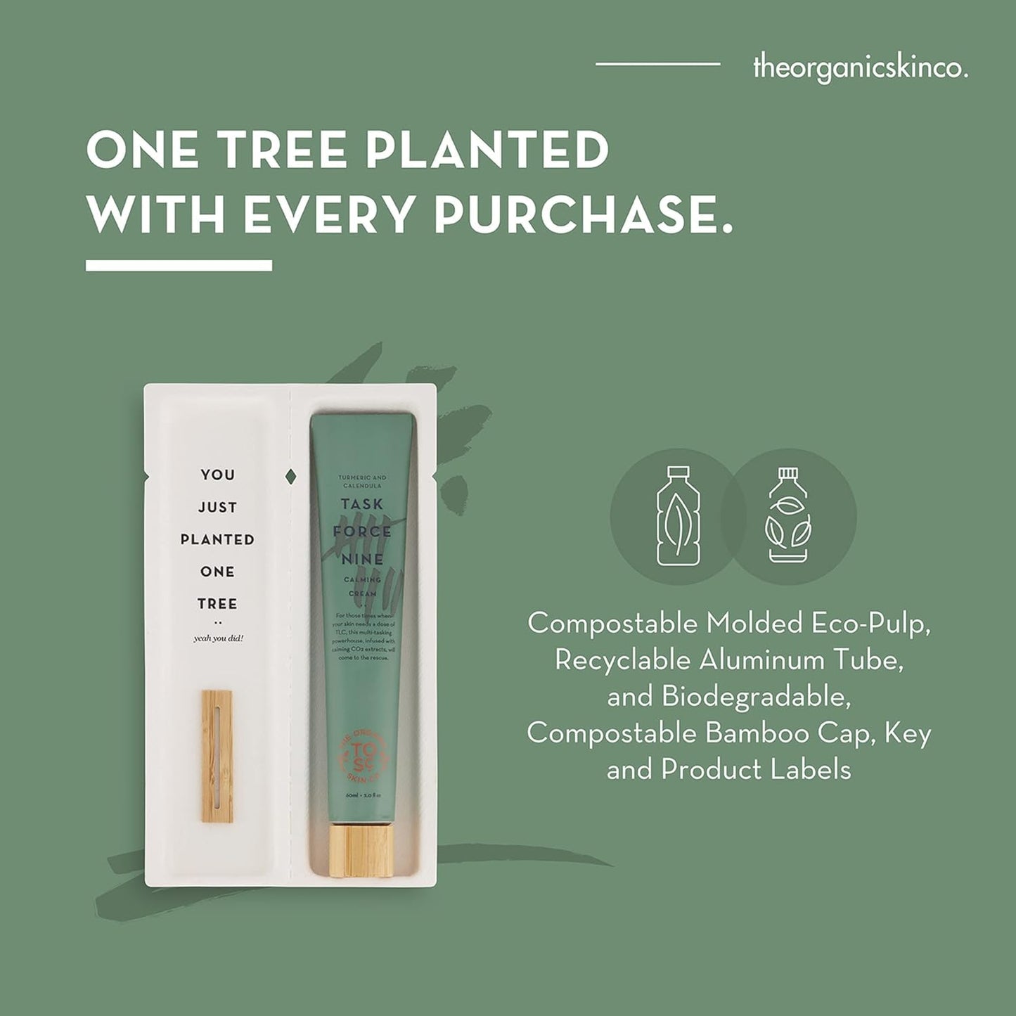 The Organic Skin Co Organic Task Force Nine Calming Cream Turmeric and Calendula 60ml