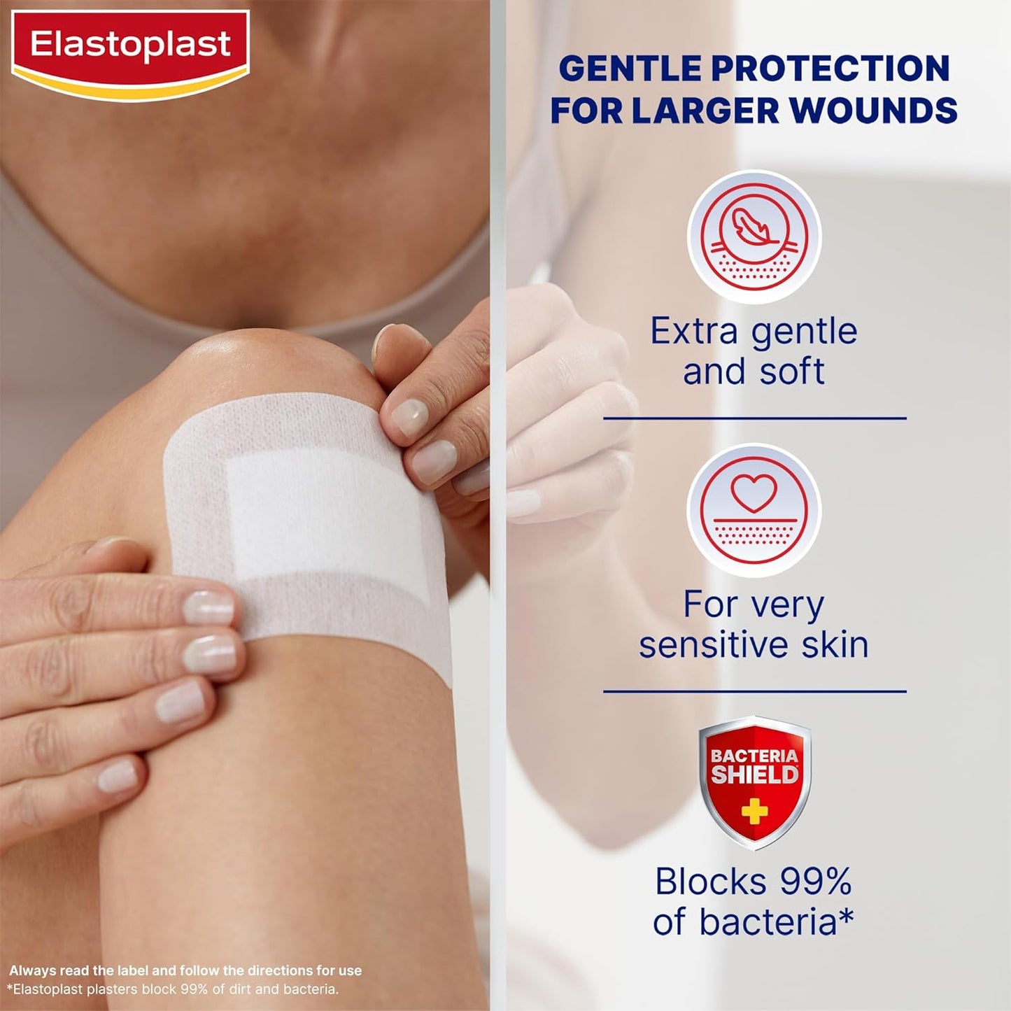Elastoplast Ultra Sensitive Dressing XXL 8 x 10cm 5 Pack