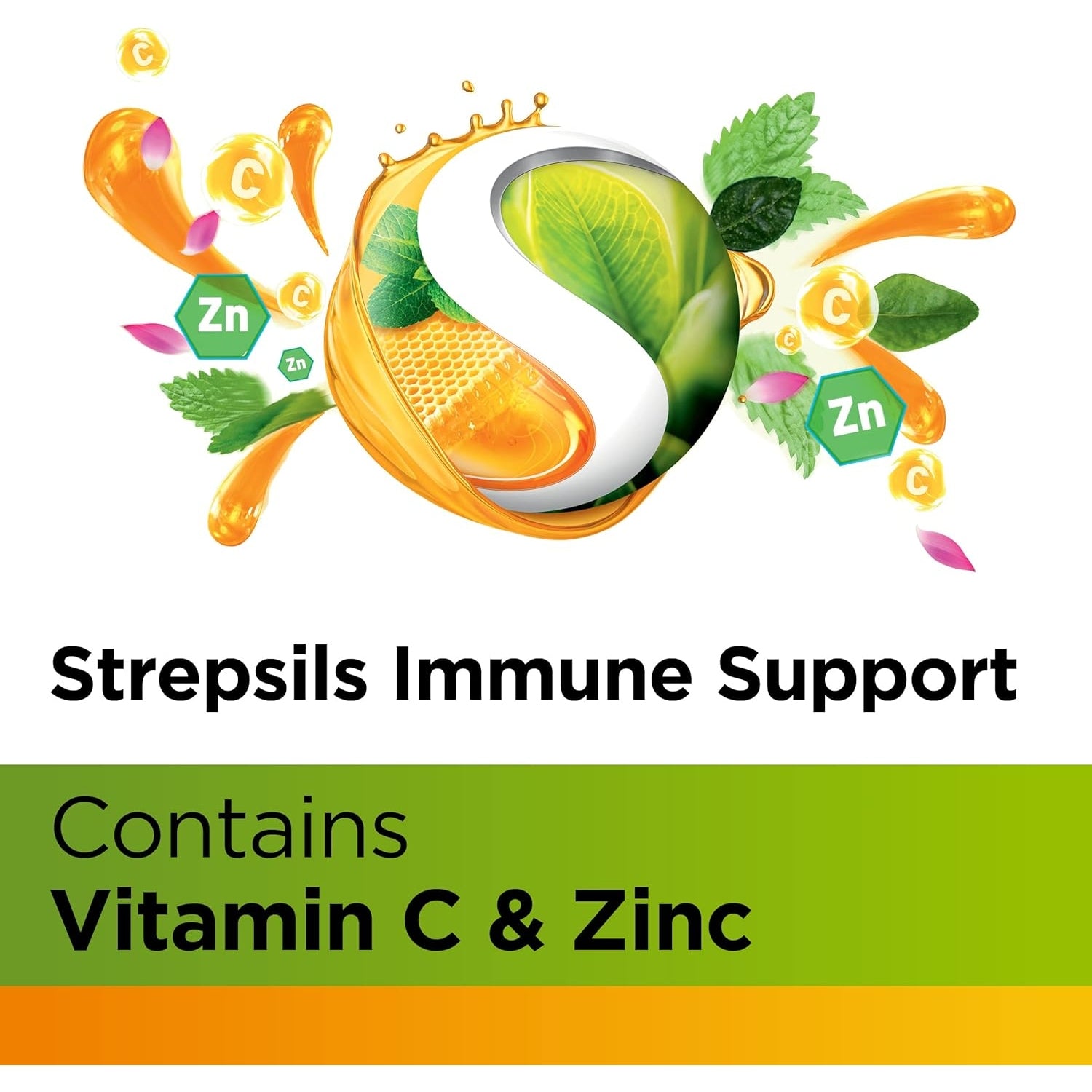 Strepsils Herbal Immune Support Lozenges Honey Lemon 32PK