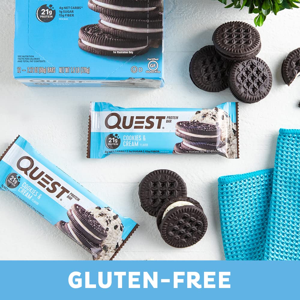 Quest Protein Bar Cookies and Cream 60g 12PK