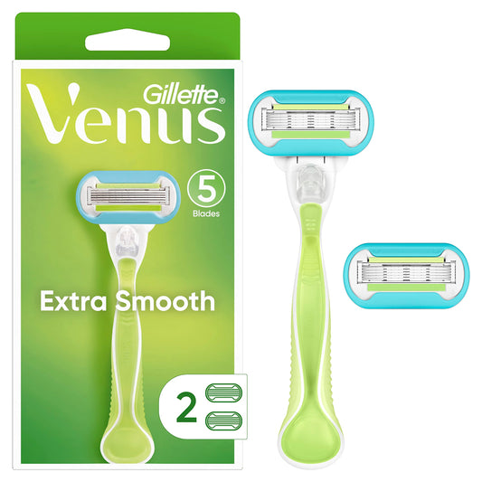 Gillette Venus Extra Smooth Razor Handle + 2 Blade Refills