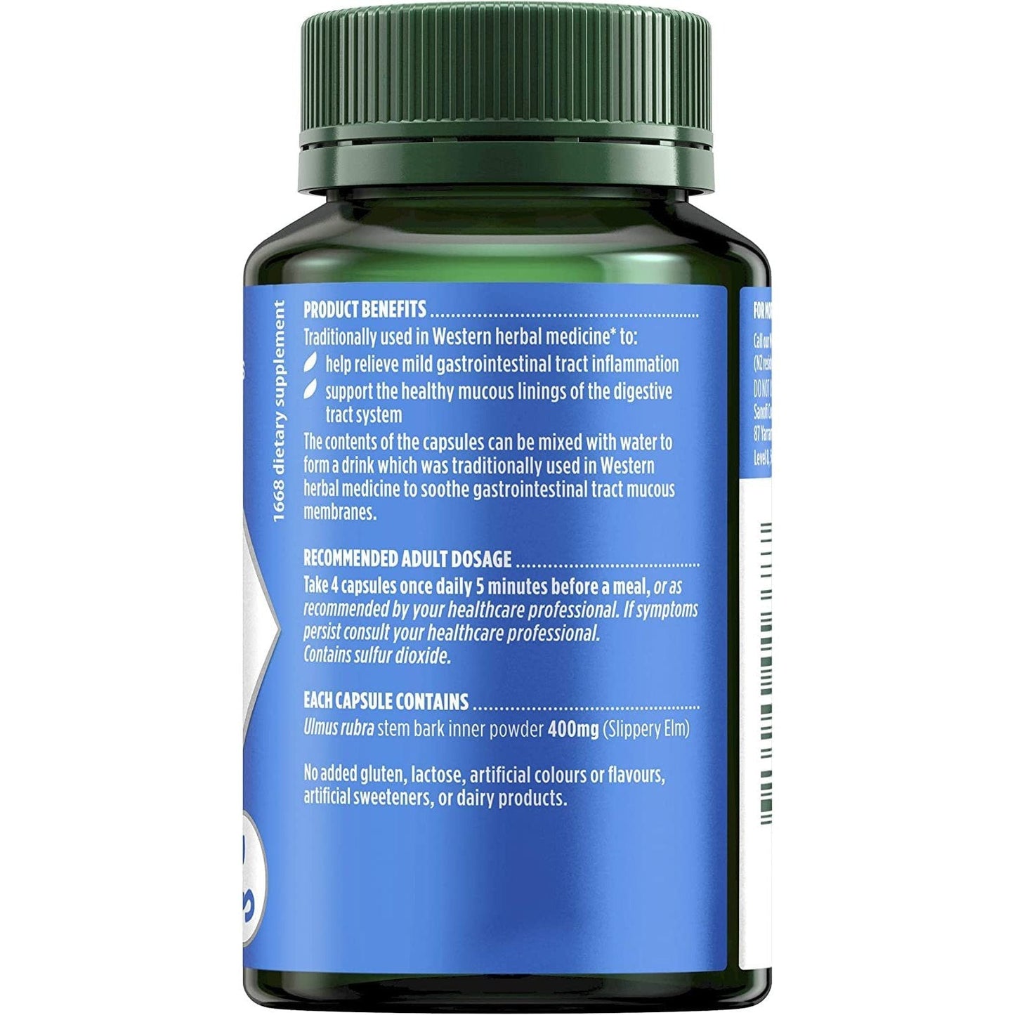Nature’s Own Slippery Elm 400mg 60 Capsules