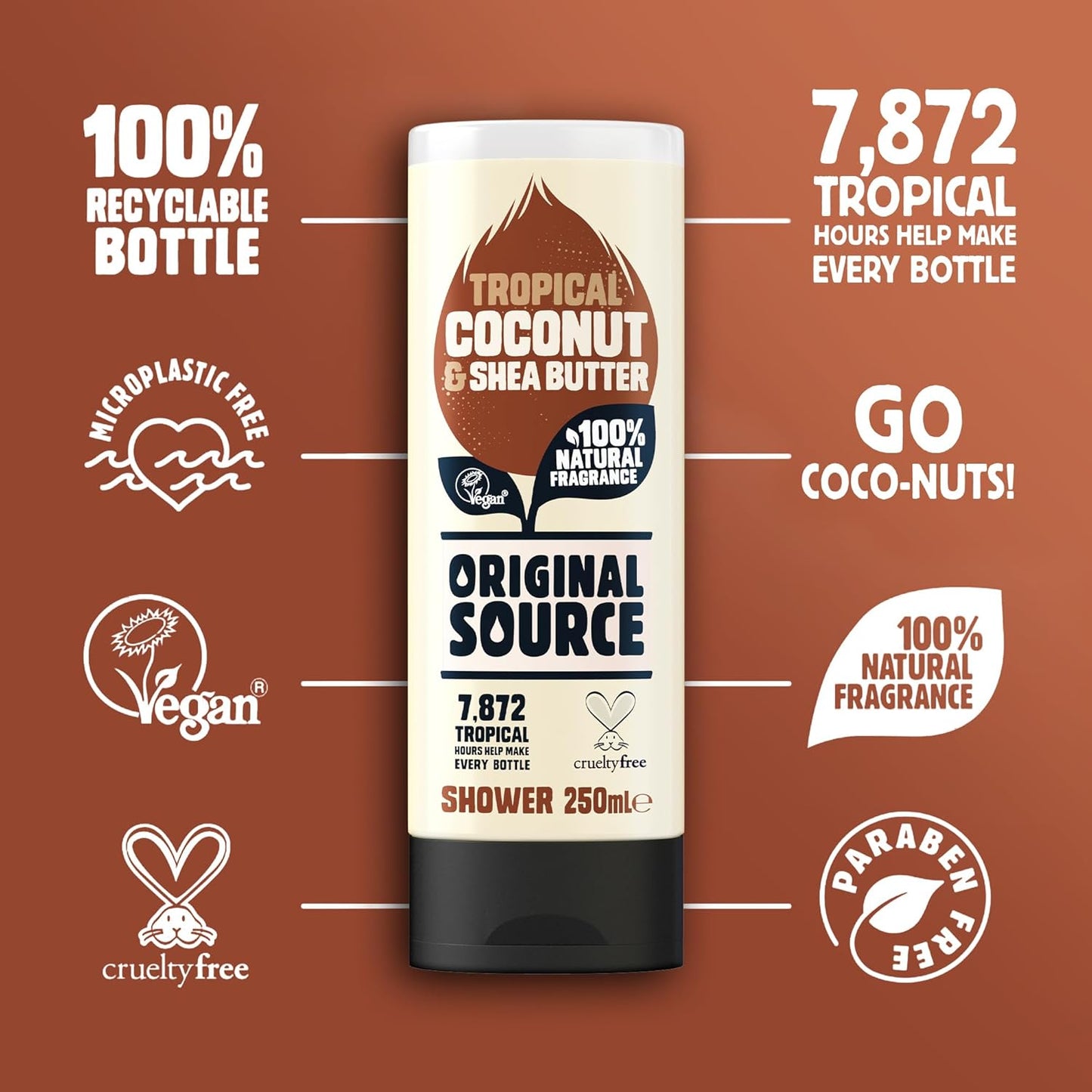 Original Source Tropical Coconut & Shea Butter Shower, 500ml