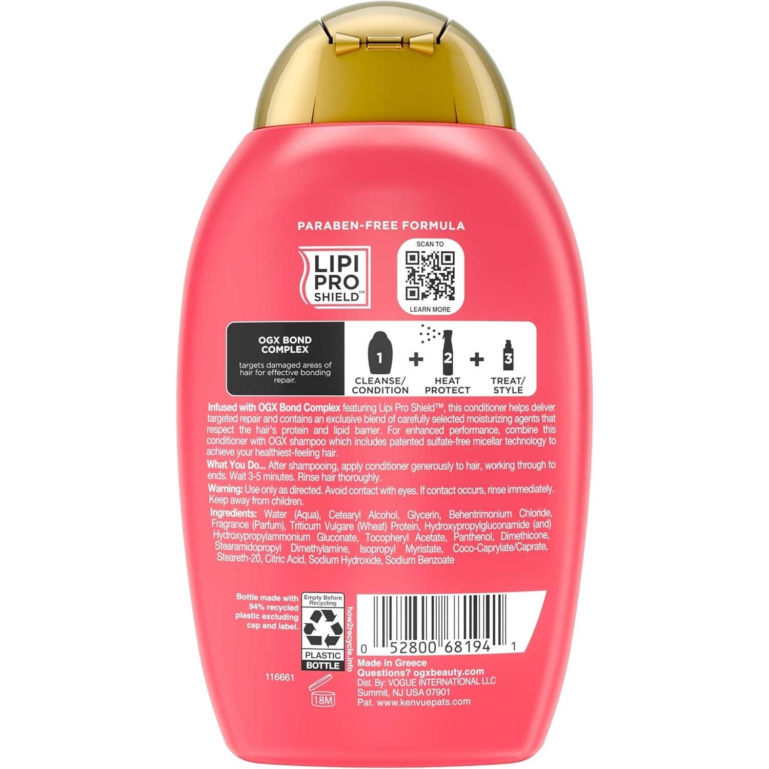 OGX Bond Protein Repair Conditioner 385ml