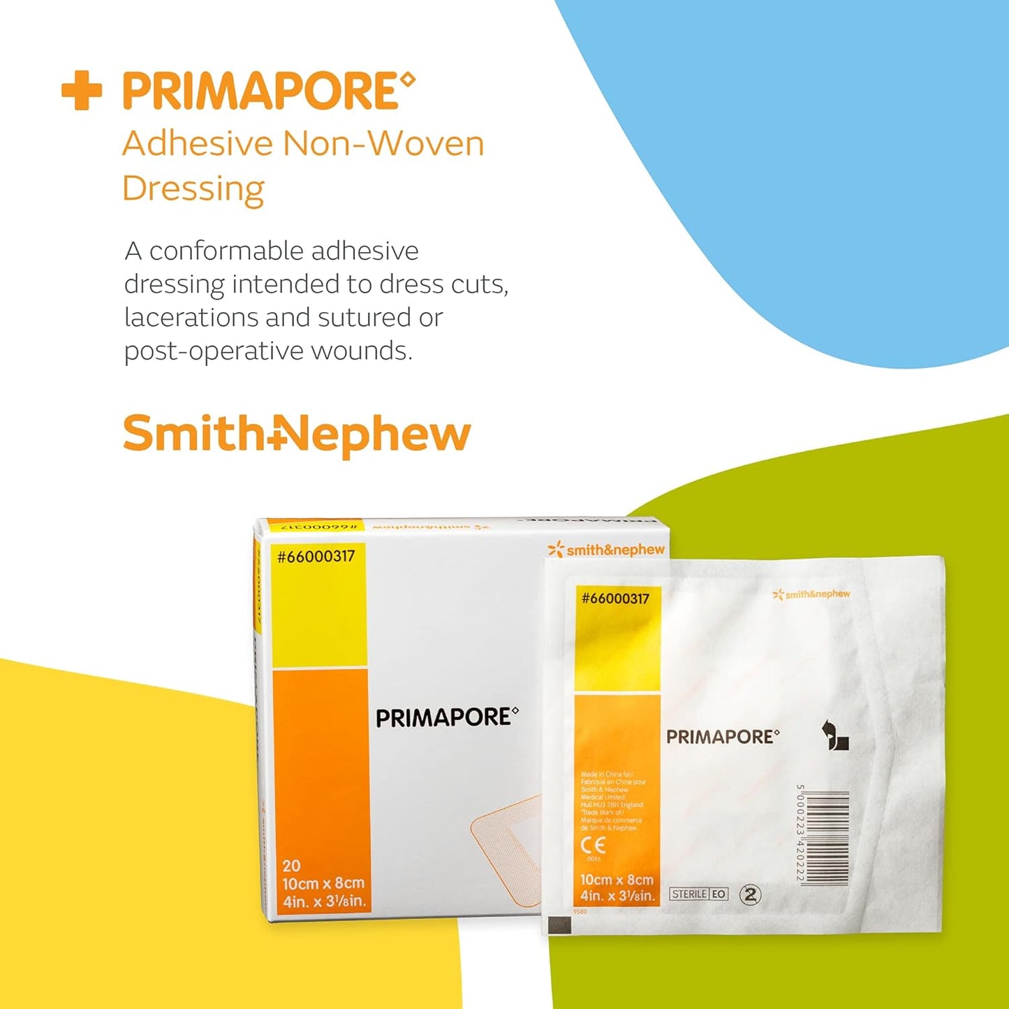 Primapore Wound Dressing Adhesive 10cm X 8cm 20 Pack