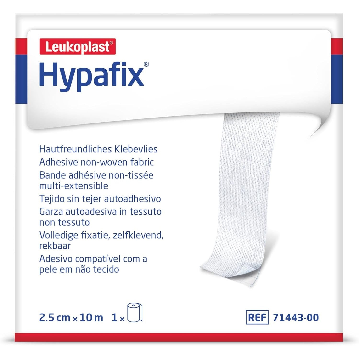 Hypafix Wide Area Fixation 2.5cmx10m 1 Each