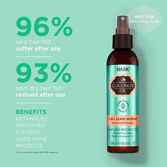 Hask Monoi Coconut Nourishing 5-in-1 Leave-In Spray Treatment 175mL