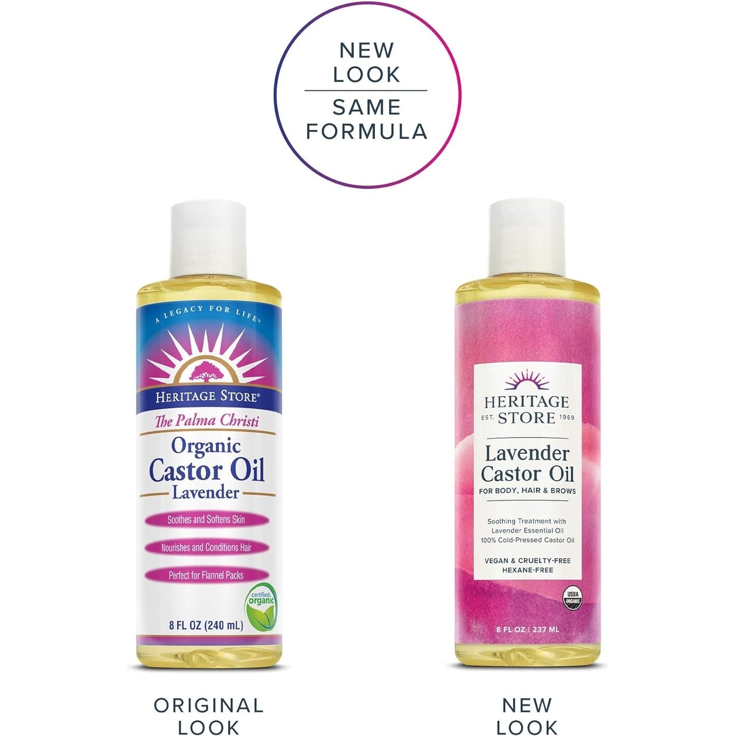HERITAGE STORE Lavender Castor Oil 237ml