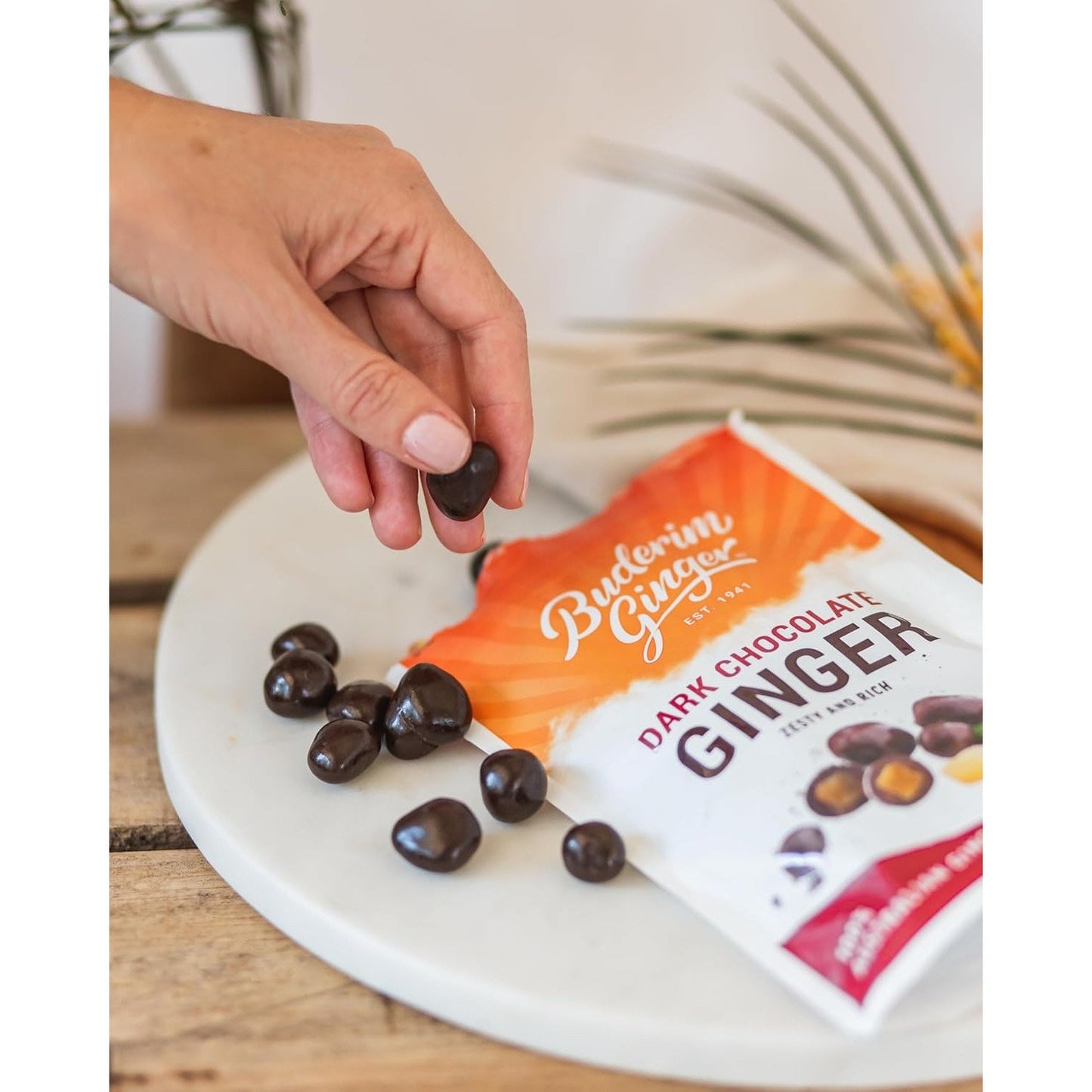Buderim Ginger Dark Chocolate Ginger Zesty and Rich 125g