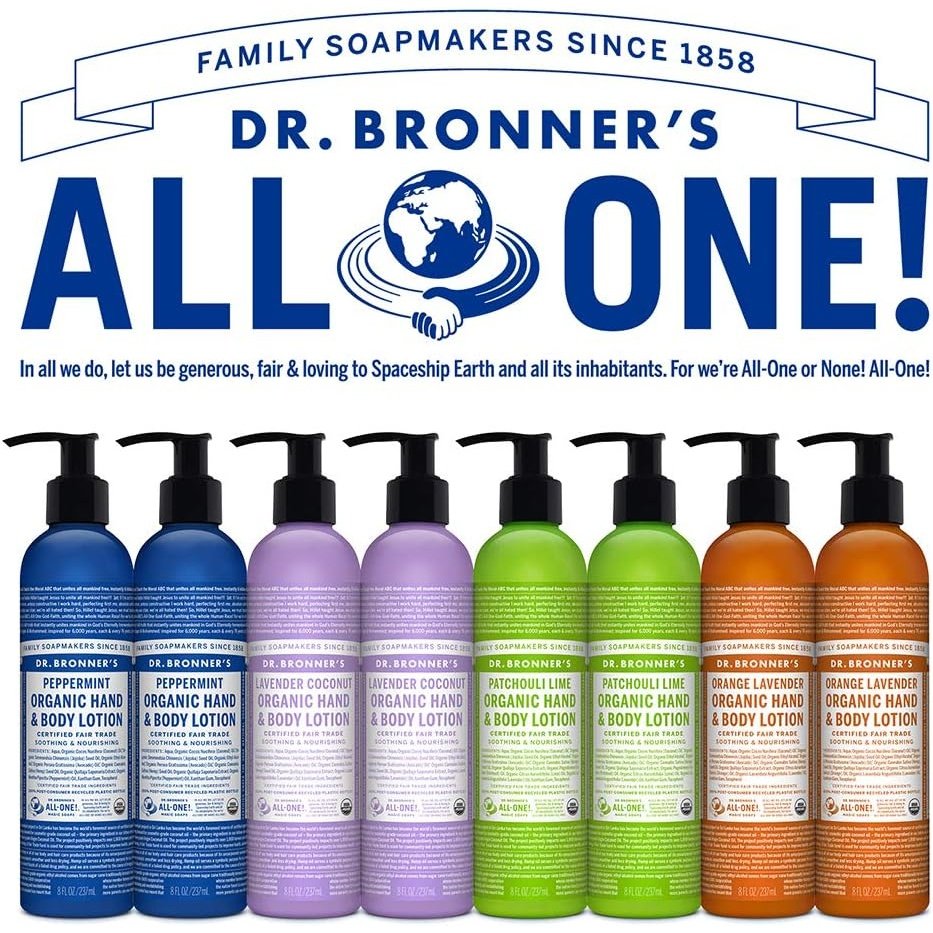 Dr. Bronner's Organic Hand & Body Lotion Peppermint 237ml