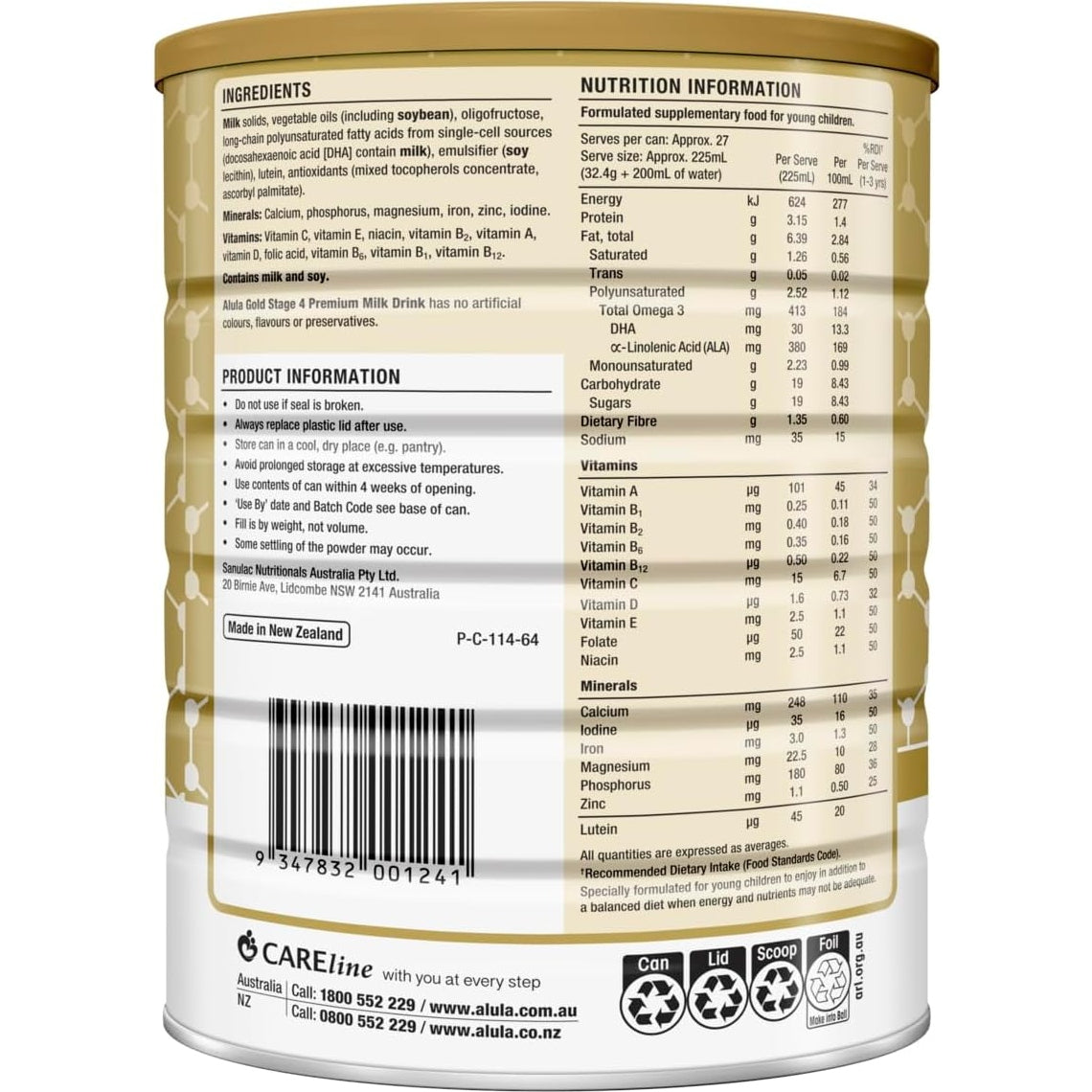 Alula S-26 GOLD Stage 4 Junior Milk Drink 900g