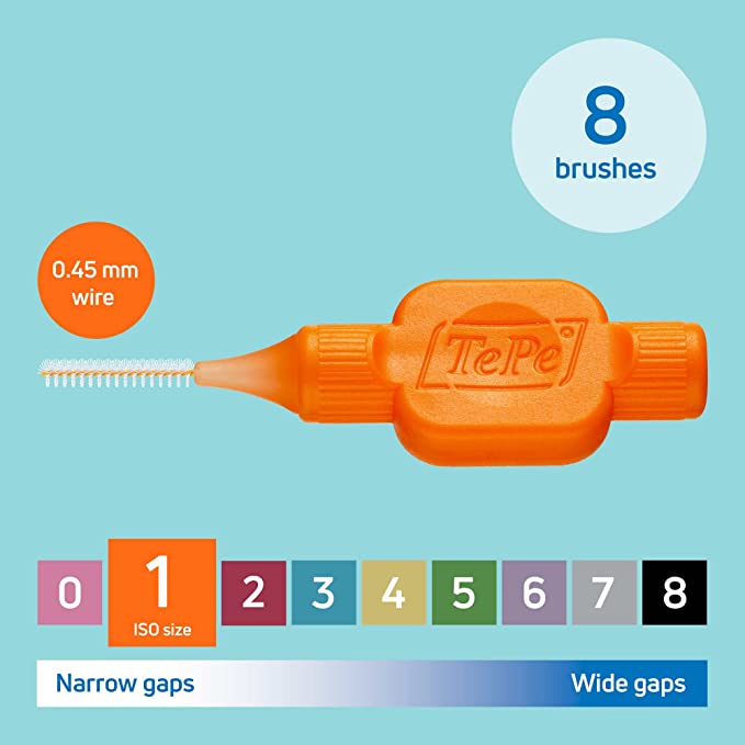 TEPE Interdental Brush Original Orange (size 1) 8pcs