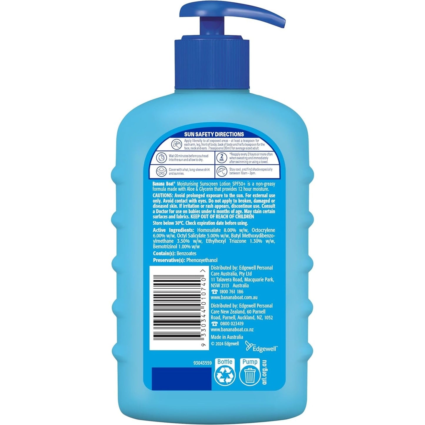 Banana Boat Moisturising Pump Spf50 400g