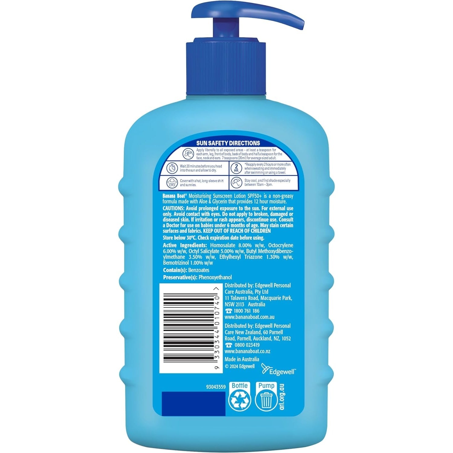 Banana Boat Moisturising Pump Spf50 400g