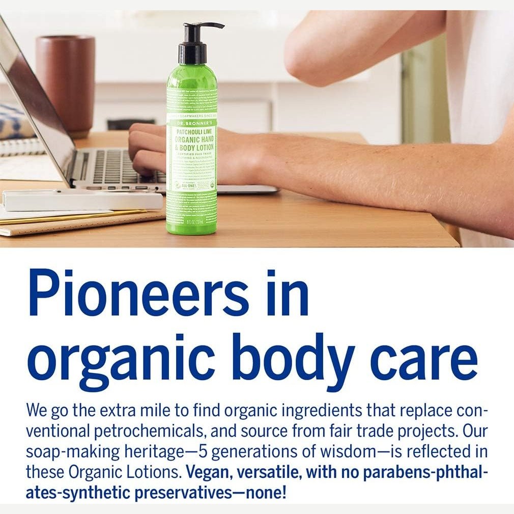 Dr. Bronner's Organic Hand & Body Lotion Patchouli Lime 237ml