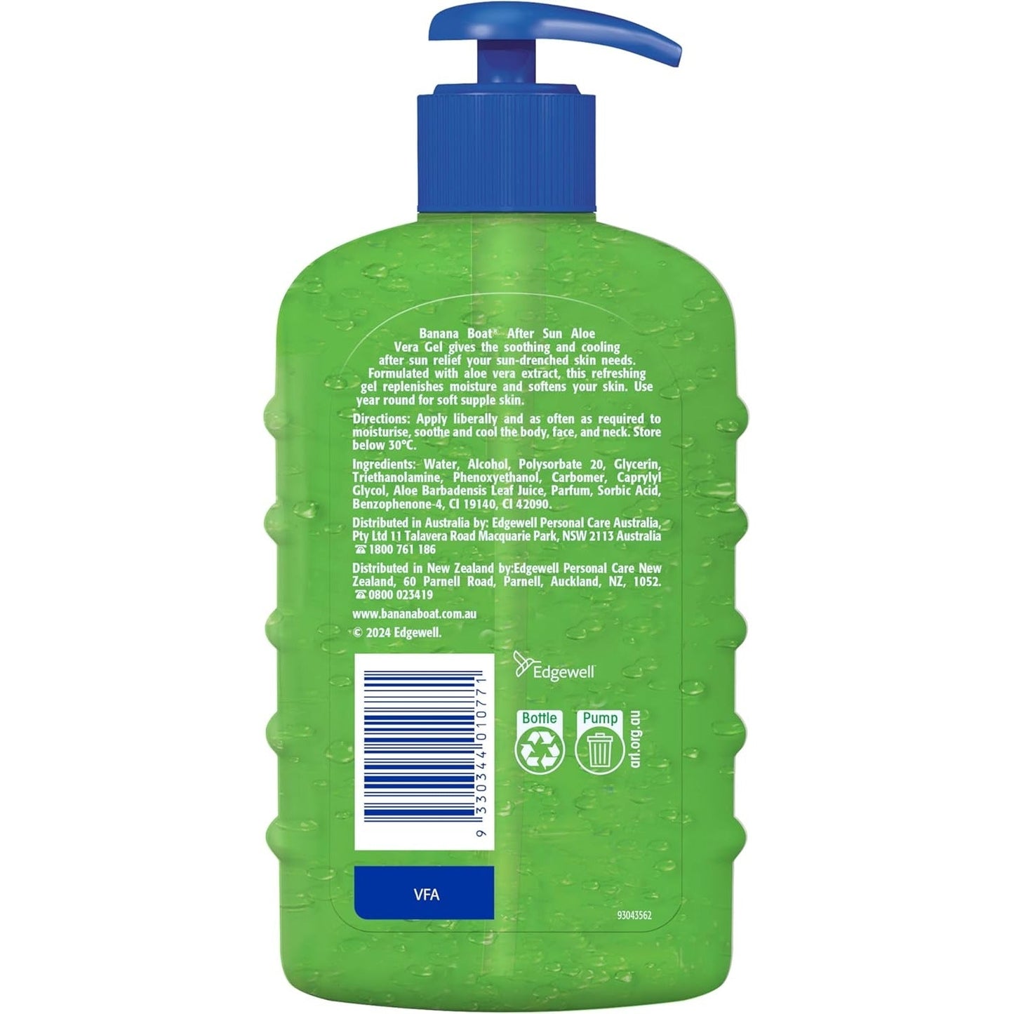 Banana Boat After Sun Aloe Gel Pump 375g