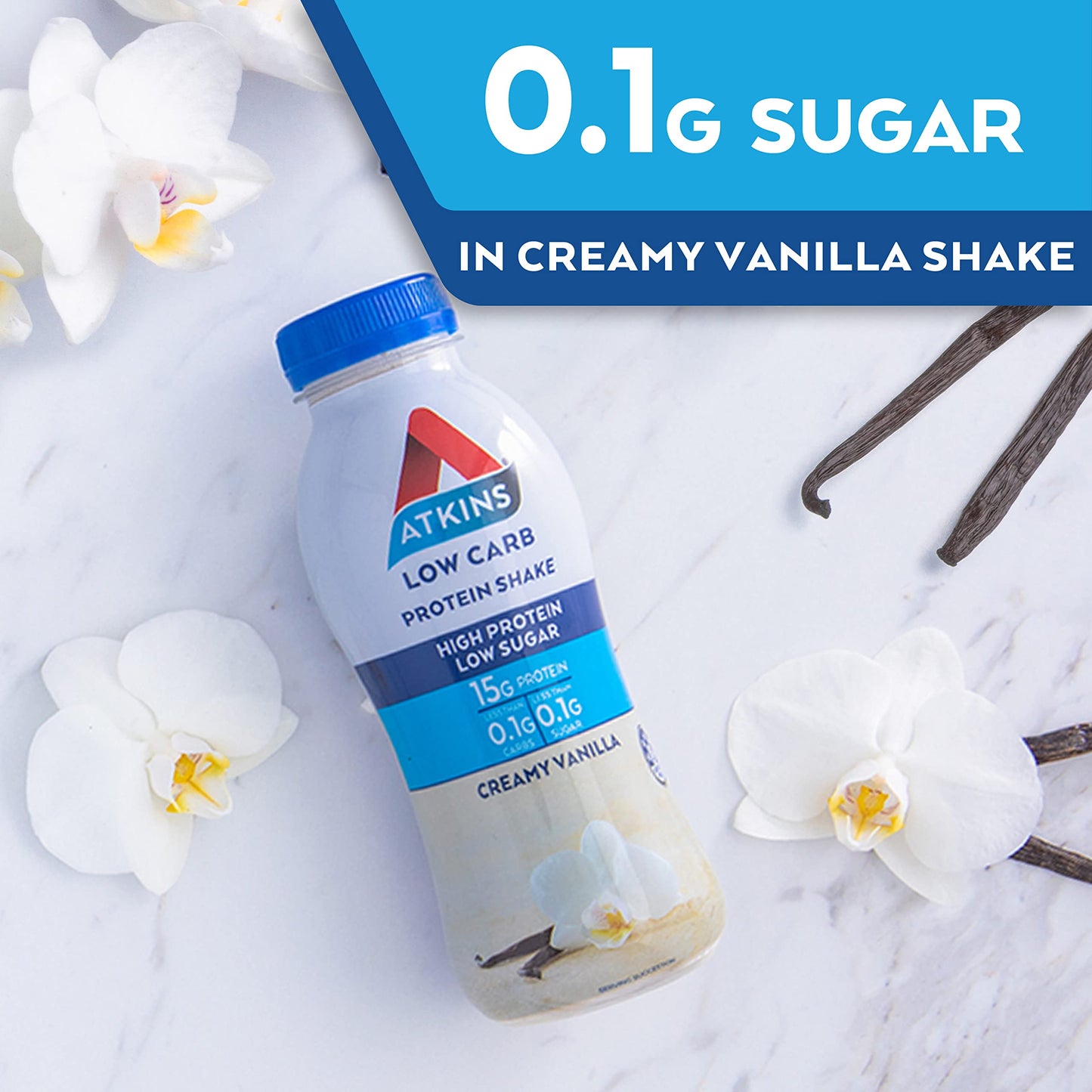 Atkins Low Carb Protein Shake Creamy Vanilla 330ml