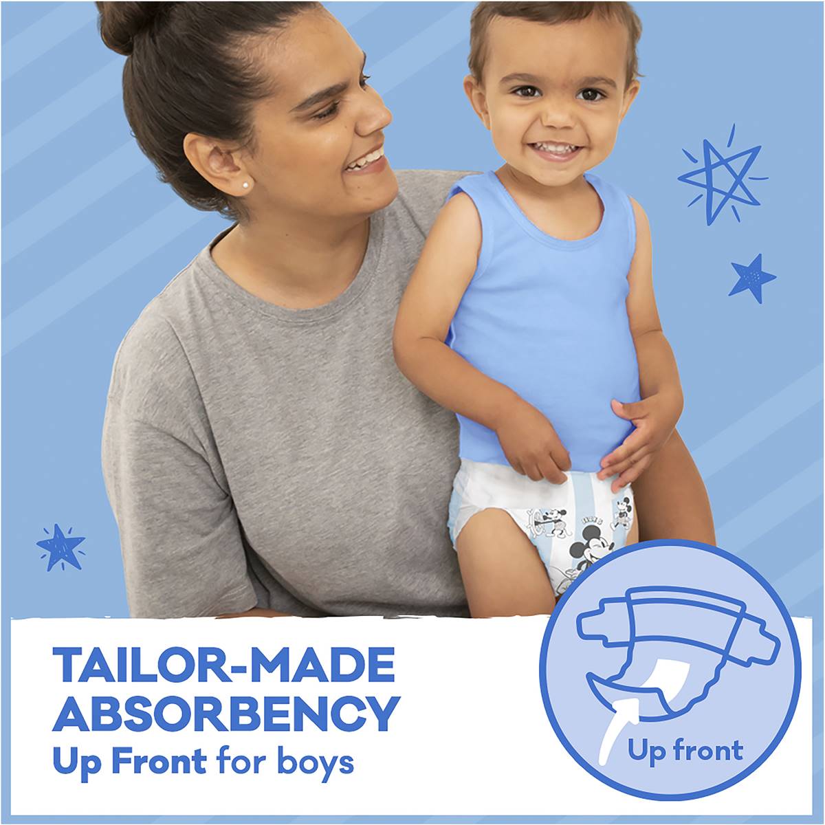 Huggies Ultra Dry Nappies Boys Size 4 (10-15kg) 72 Pack